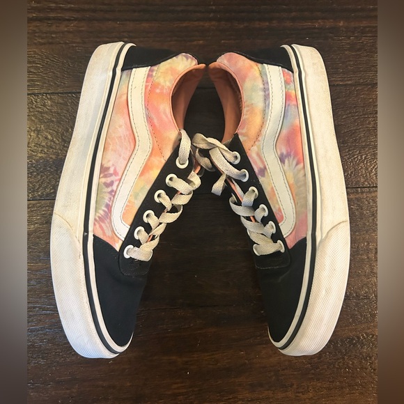 Vans Ward Tie Dye Salmon/Multicolor Canvas Skate Shoes - Picture 6 of 6